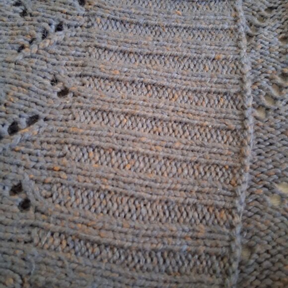 Peruvian Connection Women's M/L Gray Knit Wool Alpaca Blend Cocoon Open Sweater - Picture 8 of 10